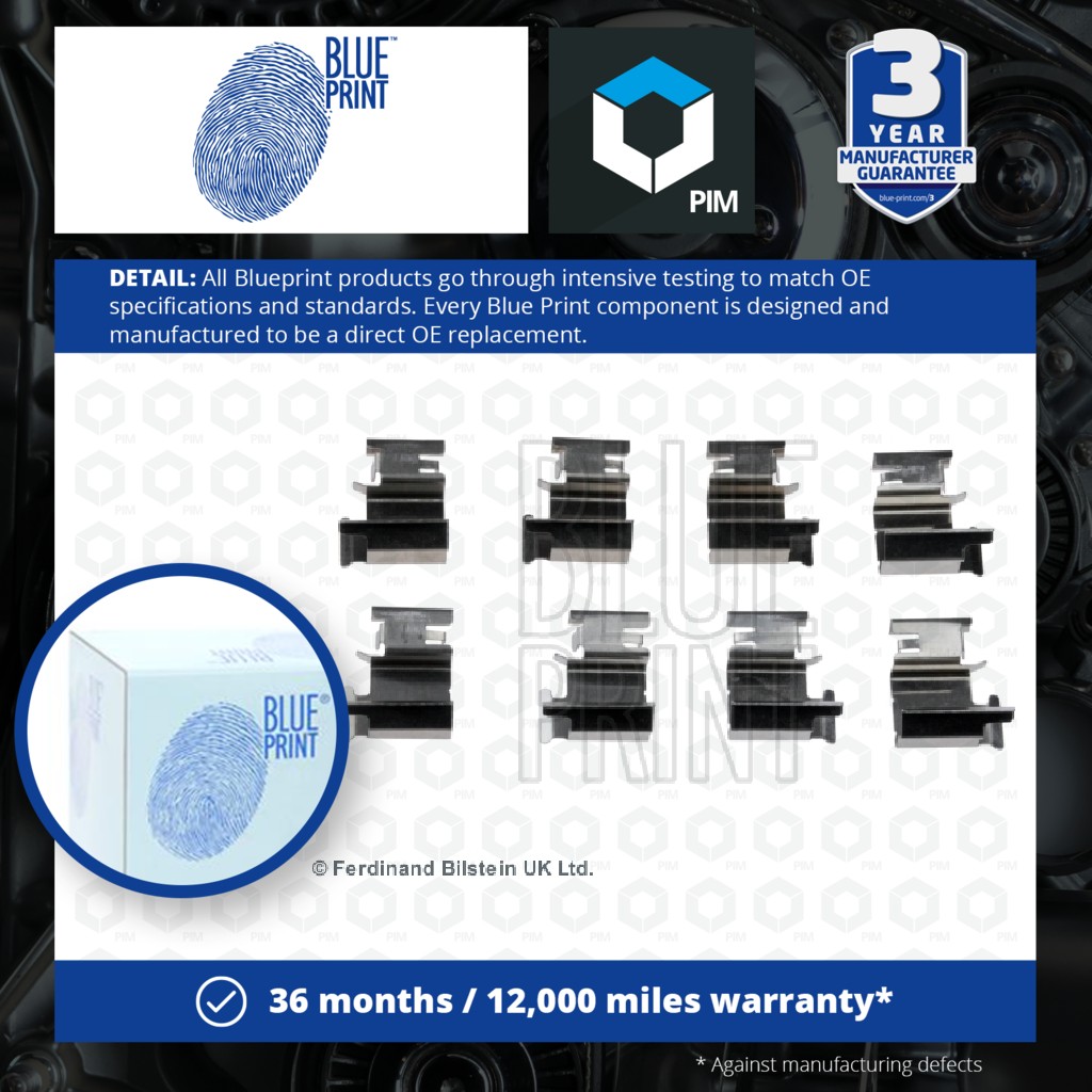 Blue Print Brake Pad Fitting Kit ADT348601 [PM100993]