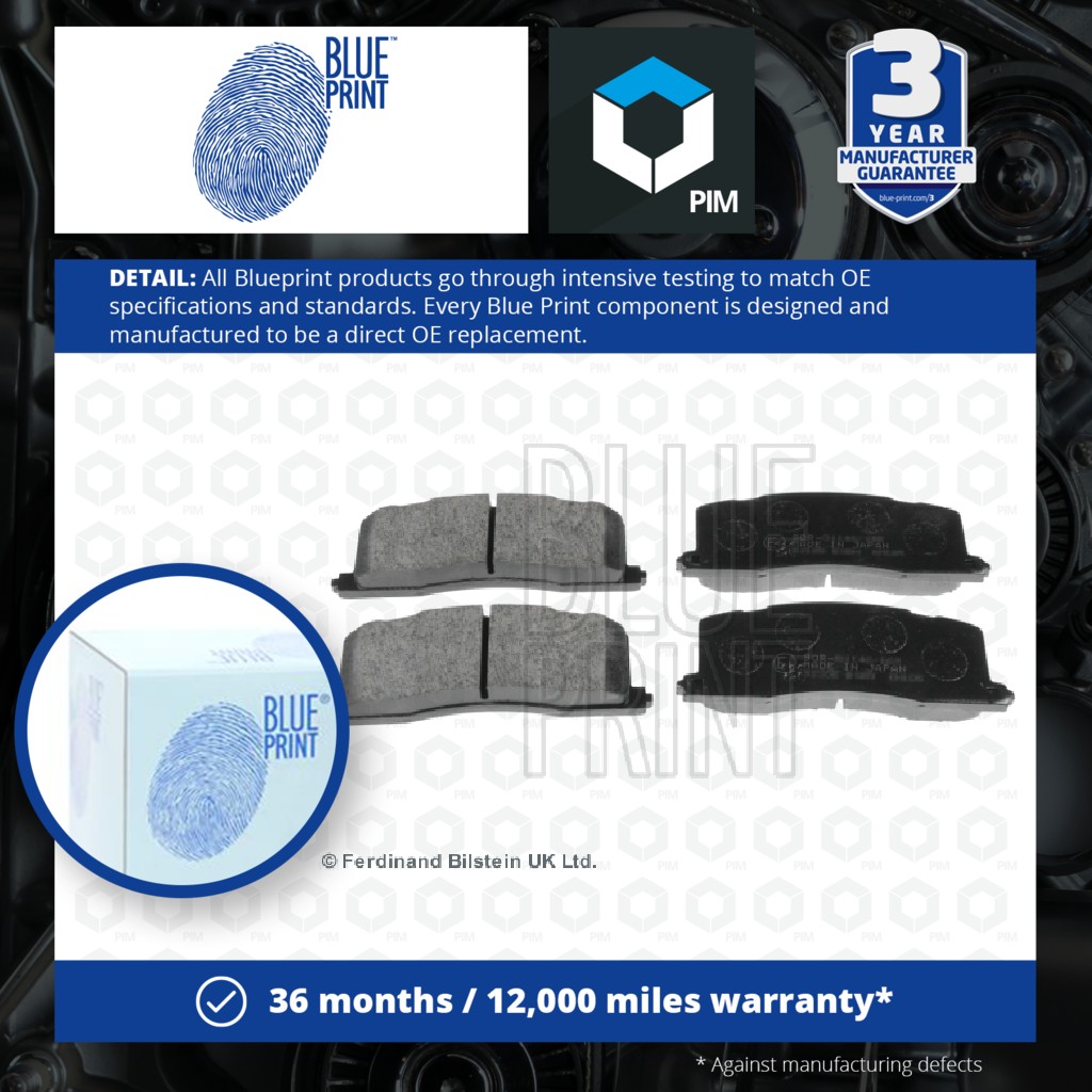 Blue Print Brake Pads Set Rear ADT342110 [PM100947]