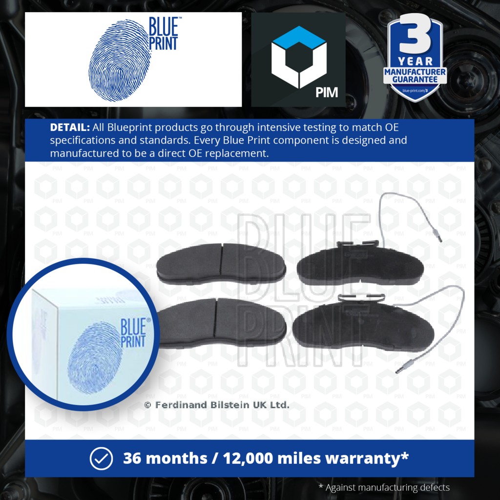 Blue Print Brake Pads Set Front ADN142128 [PM100922]