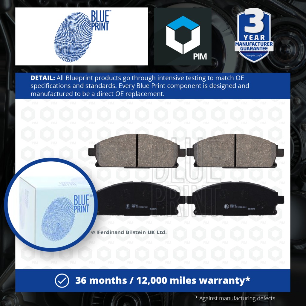 Blue Print Brake Pads Set Front ADN142115 [PM100919]