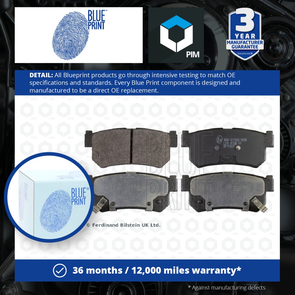 Blue Print Brake Pads Set Rear ADG04262 [PM100868]