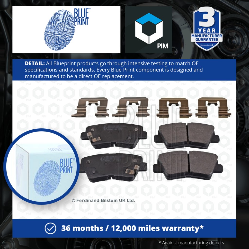 Blue Print Brake Pads Set Rear ADG042134 [PM100853]