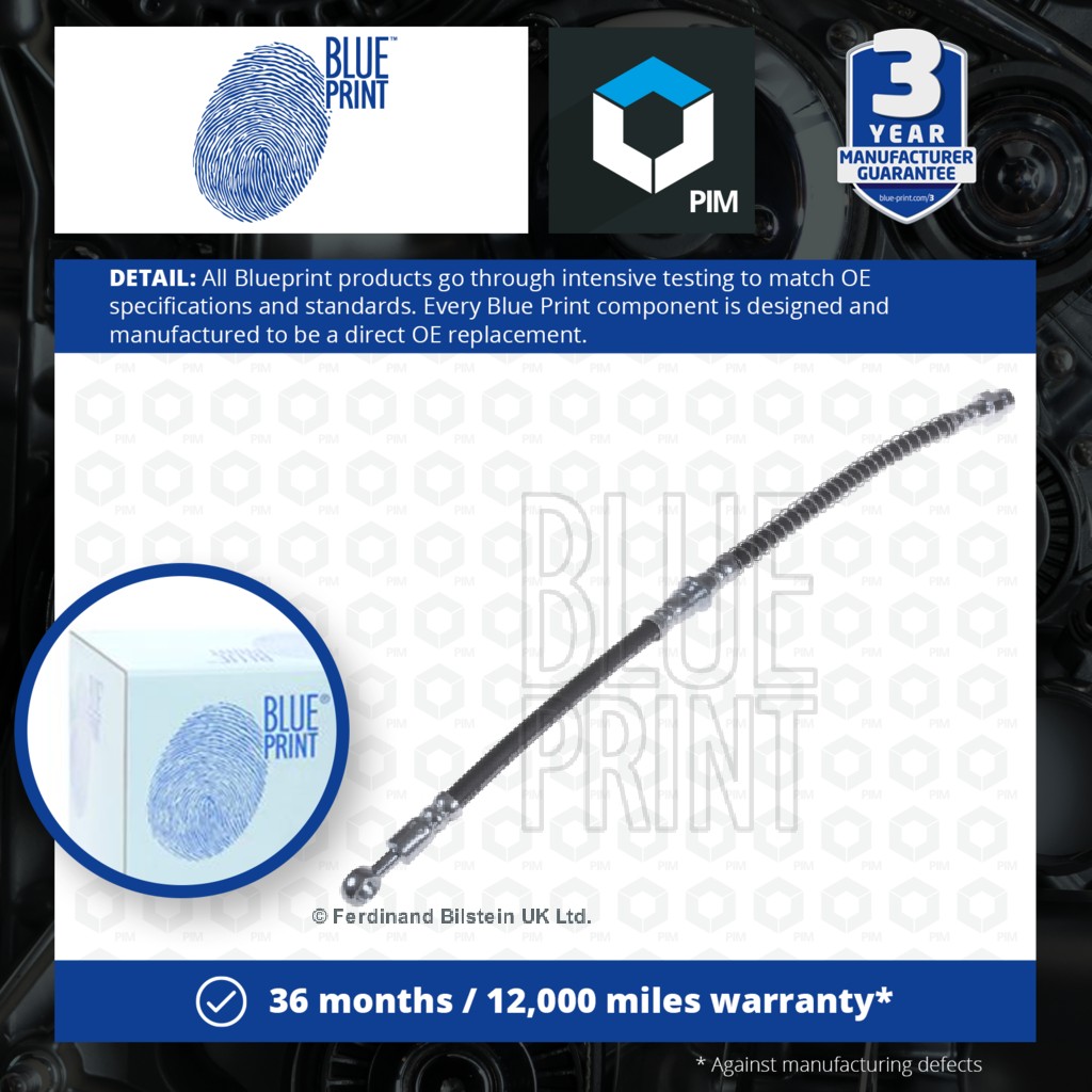 2x Blue Print Brake Hose Front Left or Right ADC45348 [PM100616]