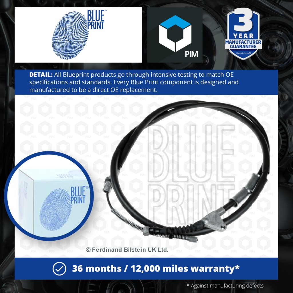 Blue Print Handbrake Cable Rear Right ADT346324 [PM100335]