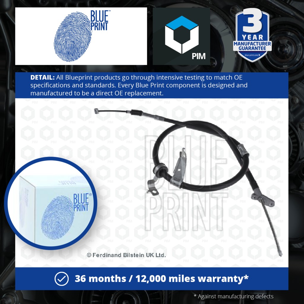 Blue Print Handbrake Cable Rear Right ADT346302 [PM100331]