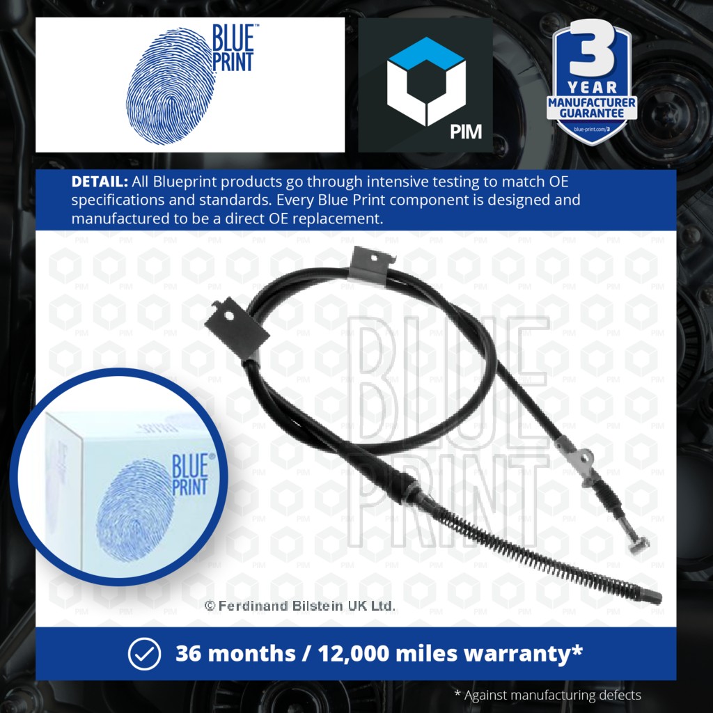 Blue Print Handbrake Cable Rear Left ADN146301 [PM100291]