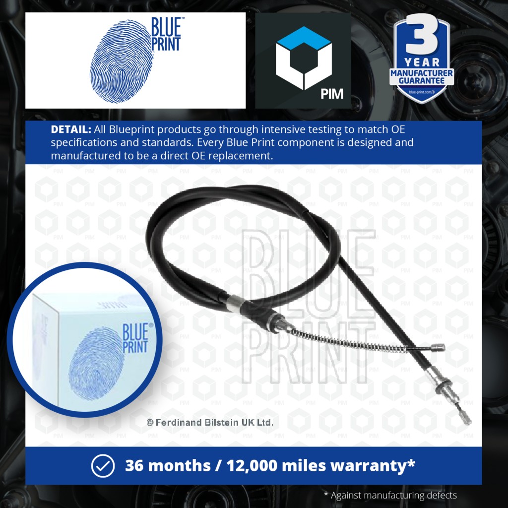 Blue Print Handbrake Cable Rear Right ADN146286 [PM100289]