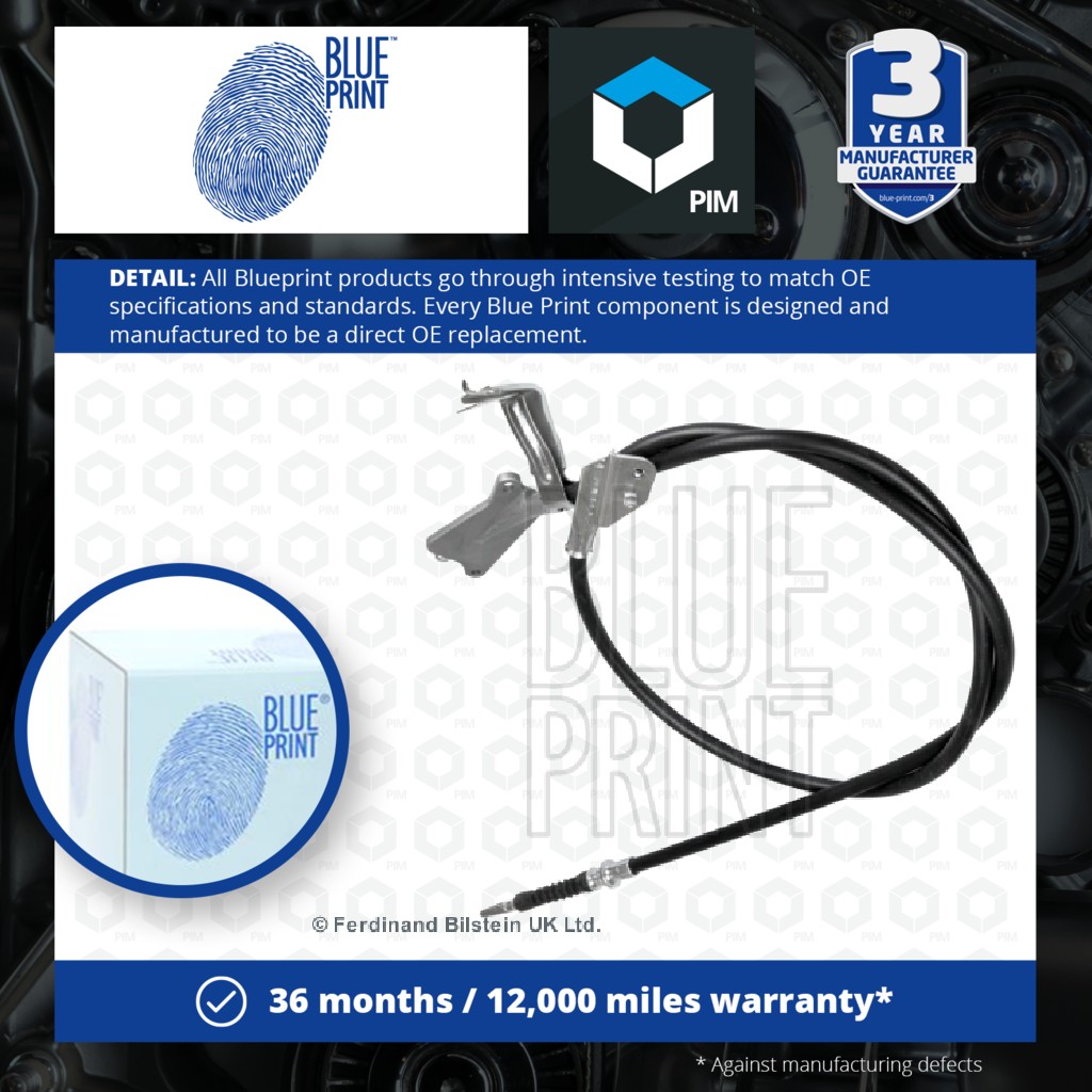 Blue Print Handbrake Cable Rear Left ADN146280 [PM100288]