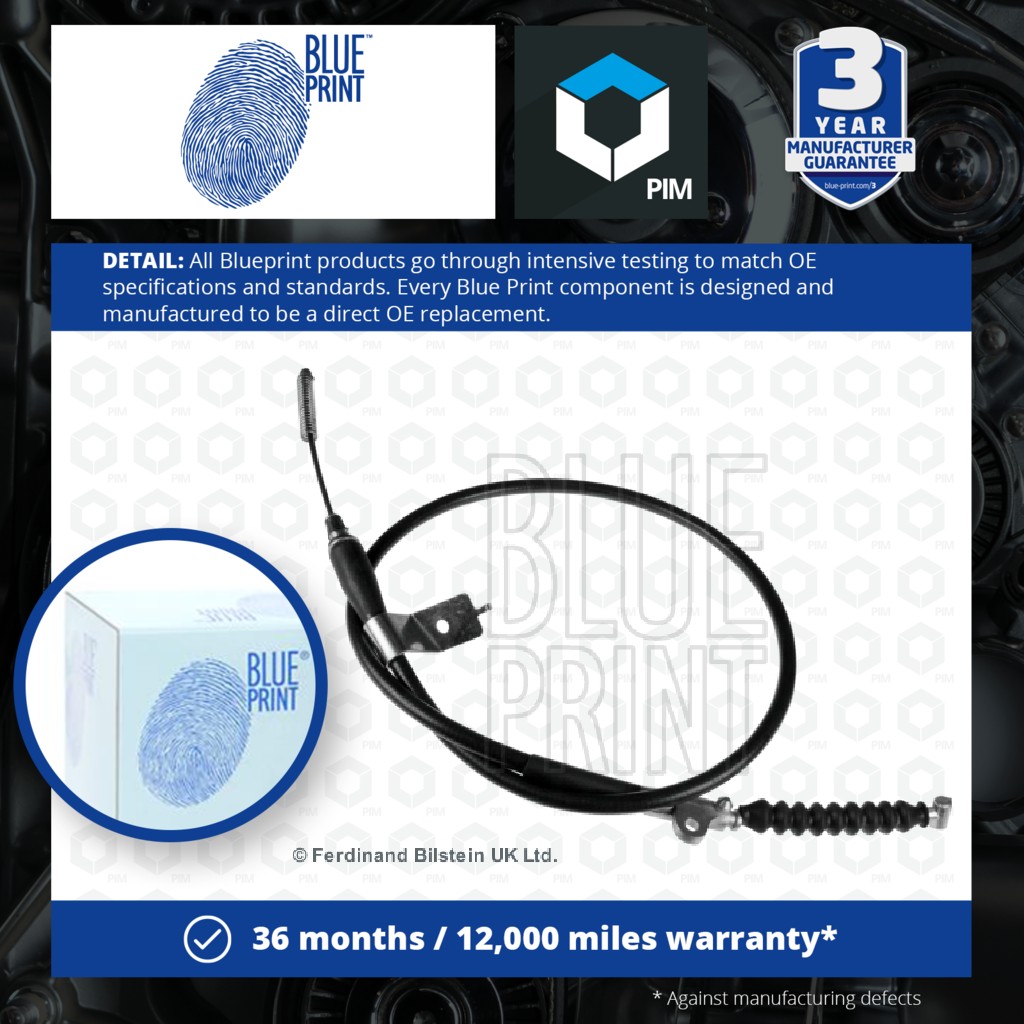 Blue Print Handbrake Cable Rear Left ADN146255 [PM100286]