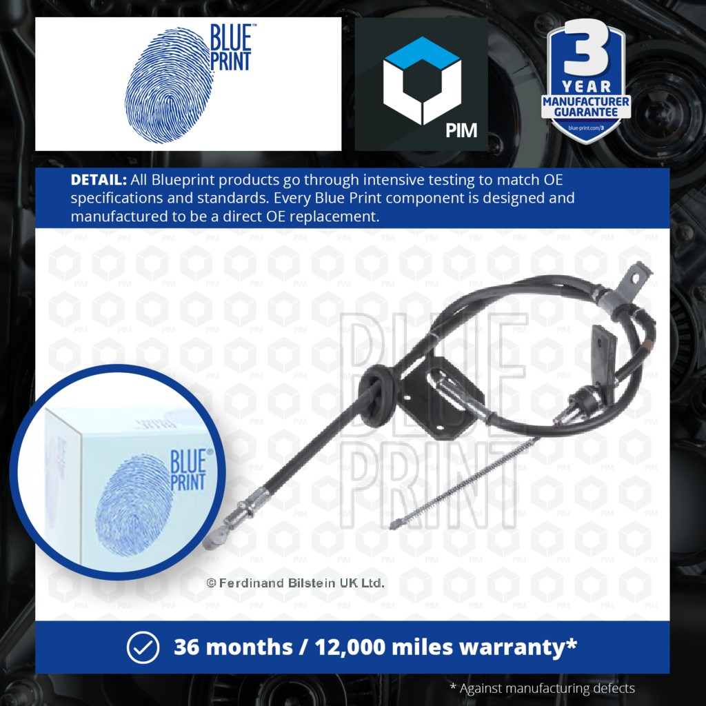 Blue Print Handbrake Cable Rear Right ADK84625 [PM100257]