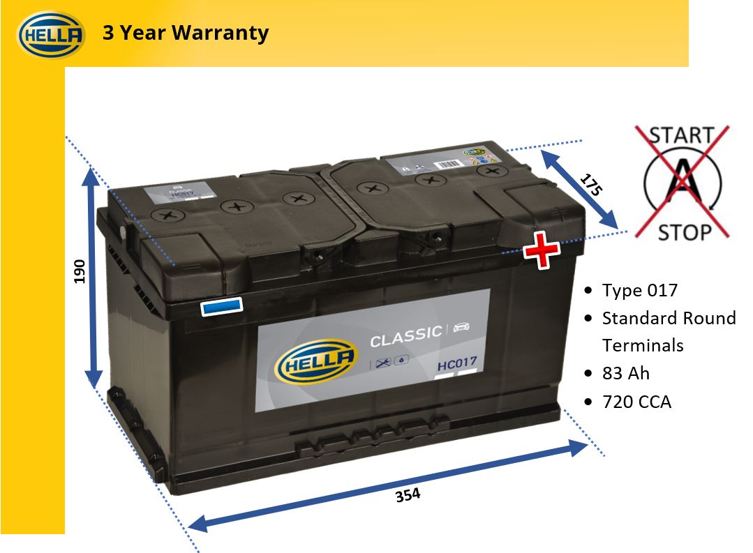 Hella HC017 Car Battery