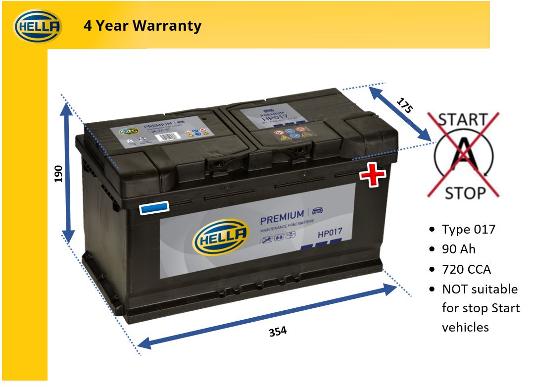 Hella HP017 Car Battery