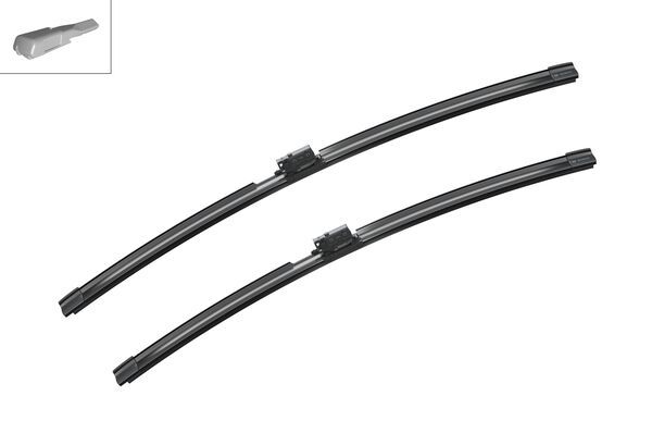 Bosch 2x Wiper Blades (Pair) Flat / Aero type Front 3397110005 [PM2043097]