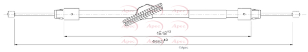 Apec Handbrake Cable Front CAB1794 [PM2171782]