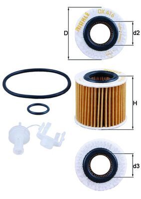 Mahle Oil Filter OX416D2 [PM2168078]
