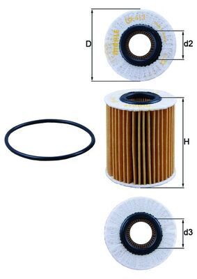 Mahle Oil Filter OX413D2 [PM2168074]
