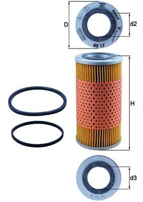Mahle Oil Filter OX17D [PM2168036]