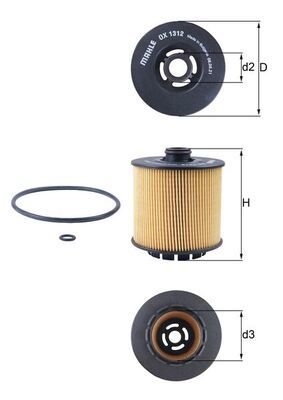 Mahle Oil Filter OX1312D [PM2168017]