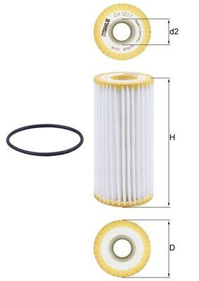 Mahle Oil Filter OX1217D [PM2167996]