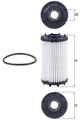 Mahle Oil Filter OX1184D [PM2167992]