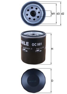 Mahle Oil Filter OC981 [PM2167950]