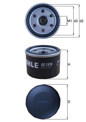 Mahle Oil Filter OC1570 [PM2167878]