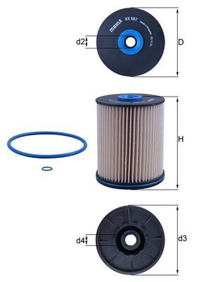 Mahle Fuel Filter KX567D [PM2160160]