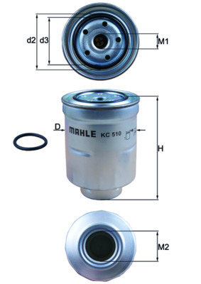 Mahle Fuel Filter KC510D [PM2159893]