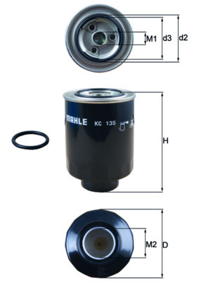 Mahle Fuel Filter KC135D [PM2159834]