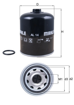 Mahle Air Dryer Cartridge AL14D [PM2159162]