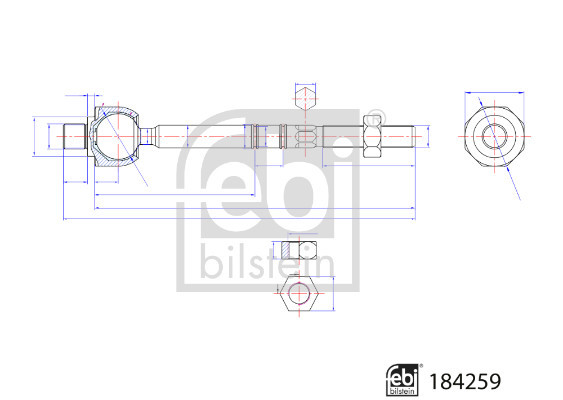 Febi Inner Rack End Left or Right 184259 [PM2144593]