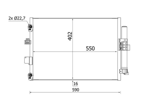 Mahle Air Con Condenser AC960000S [PM1730621]