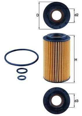 Mahle Oil Filter OX153/7D2 [PM410115]