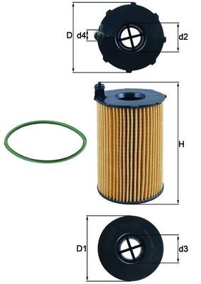 Mahle Oil Filter OX420D [PM405235]