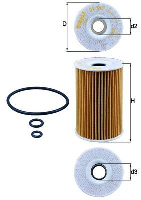 Mahle Oil Filter OX388D [PM313788]