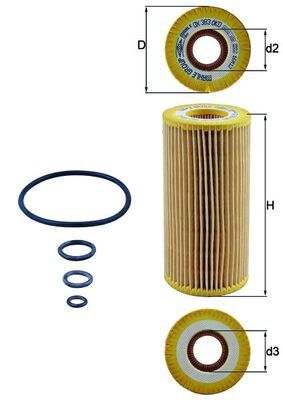 Mahle Oil Filter OX383D [PM293656]