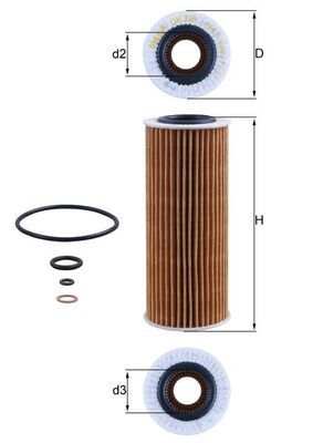 Mahle Oil Filter OX368D1 [PM293637]