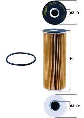 Mahle Oil Filter OX133D [PM293545]
