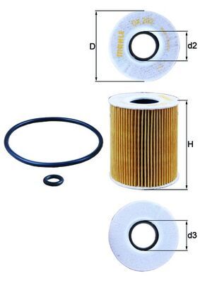 Mahle Oil Filter OX203D [PM293530]