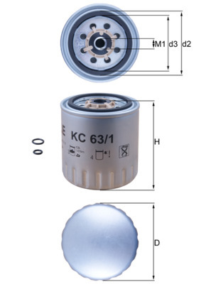 Mahle Fuel Filter KC63/1D [PM293315]