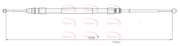 Apec Handbrake Cable Rear Left or Right CAB1811 [PM2220676]
