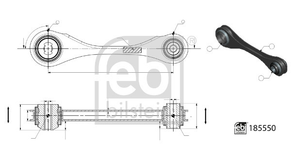 Febi Wishbone / Suspension Arm 185550 [PM2174335]
