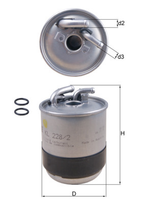 Mahle Fuel Filter KL228/2D [PM350119]