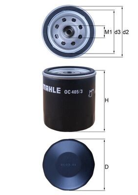 Mahle Oil Filter OC405/3 [PM334237]