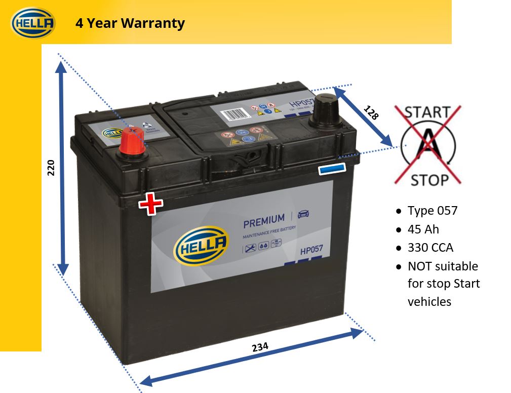 Hella HP057 Car Battery