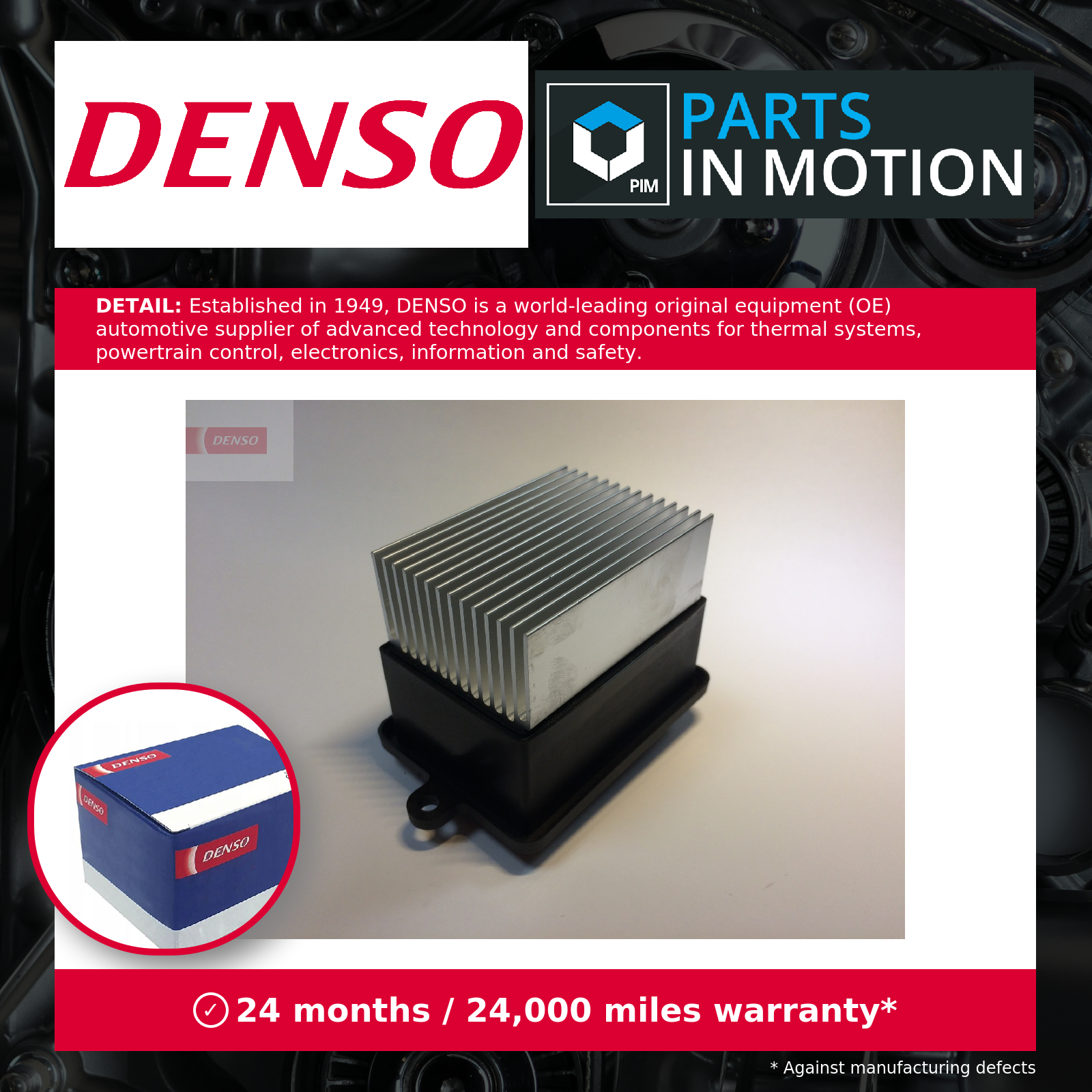 Denso Heater / Blower Resistor DRS21008 [PM2267742]