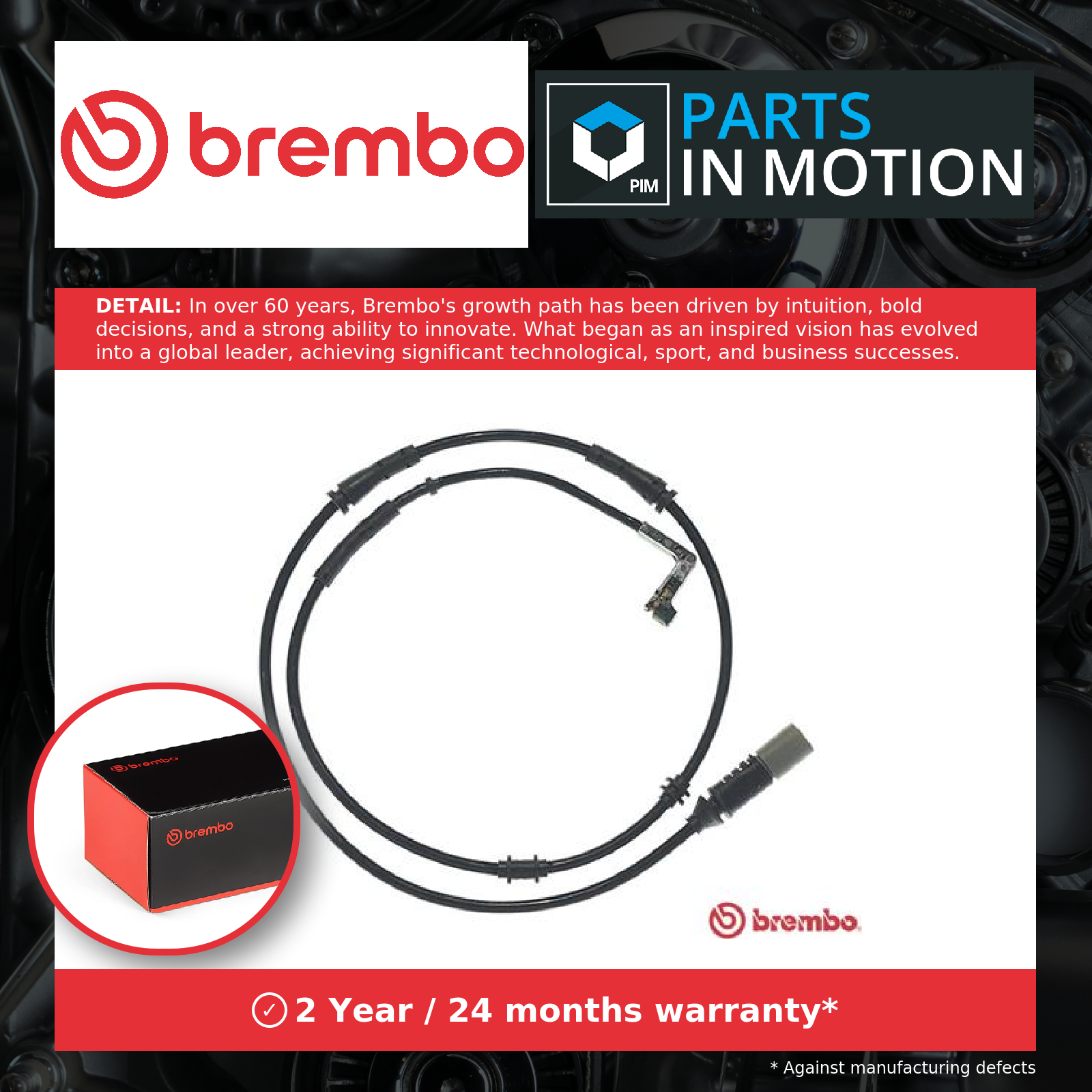 Brembo Brake Pad Wear Indicator Sensor Rear A00429 [PM2252399]