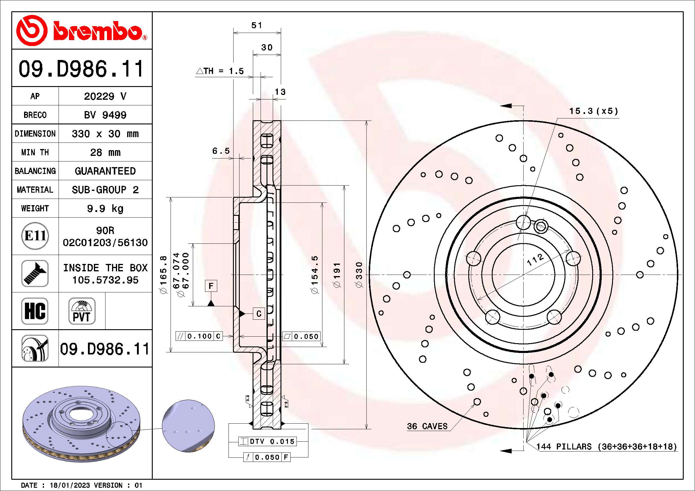 Brembo 09.D986.11