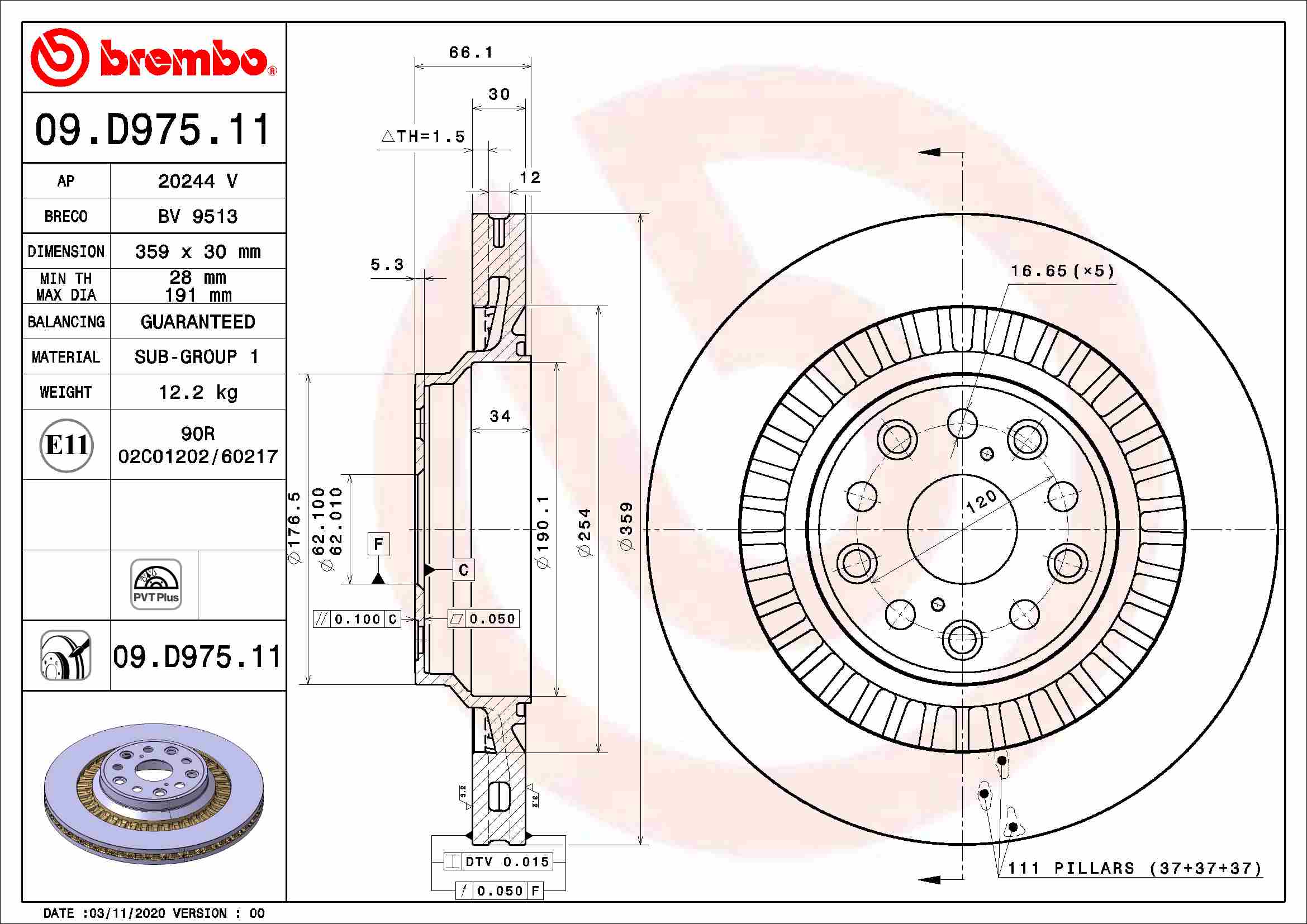 Brembo 09.D975.11