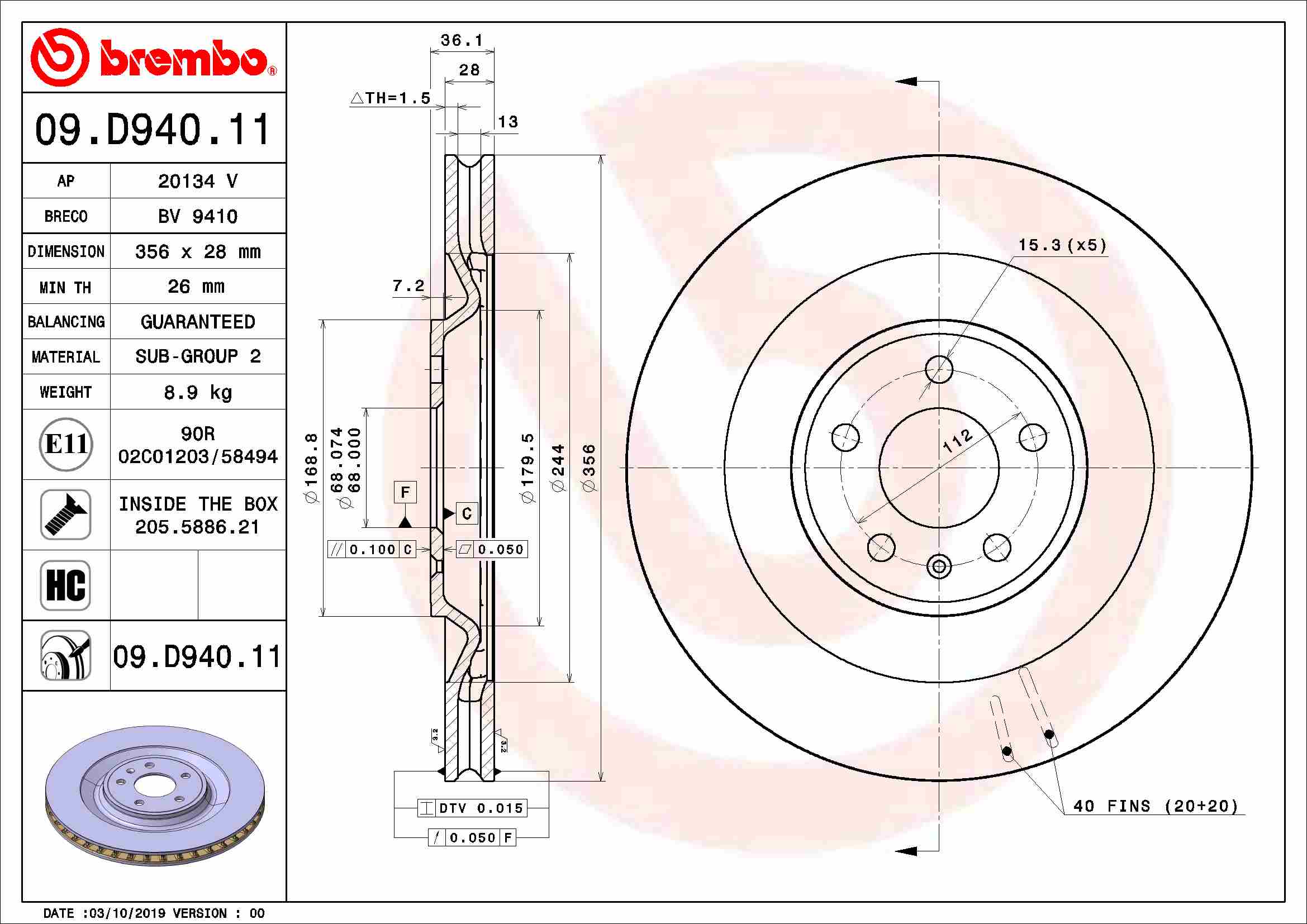 Brembo 09.D940.11